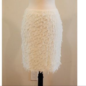 White fringe skirt